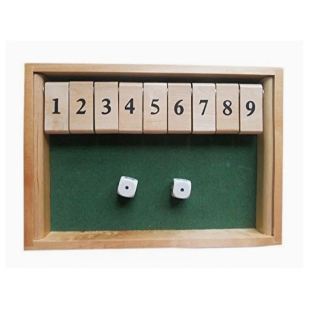 WISDOMTOY NWT Shut The Box Dice Board Game for Kids and Adults